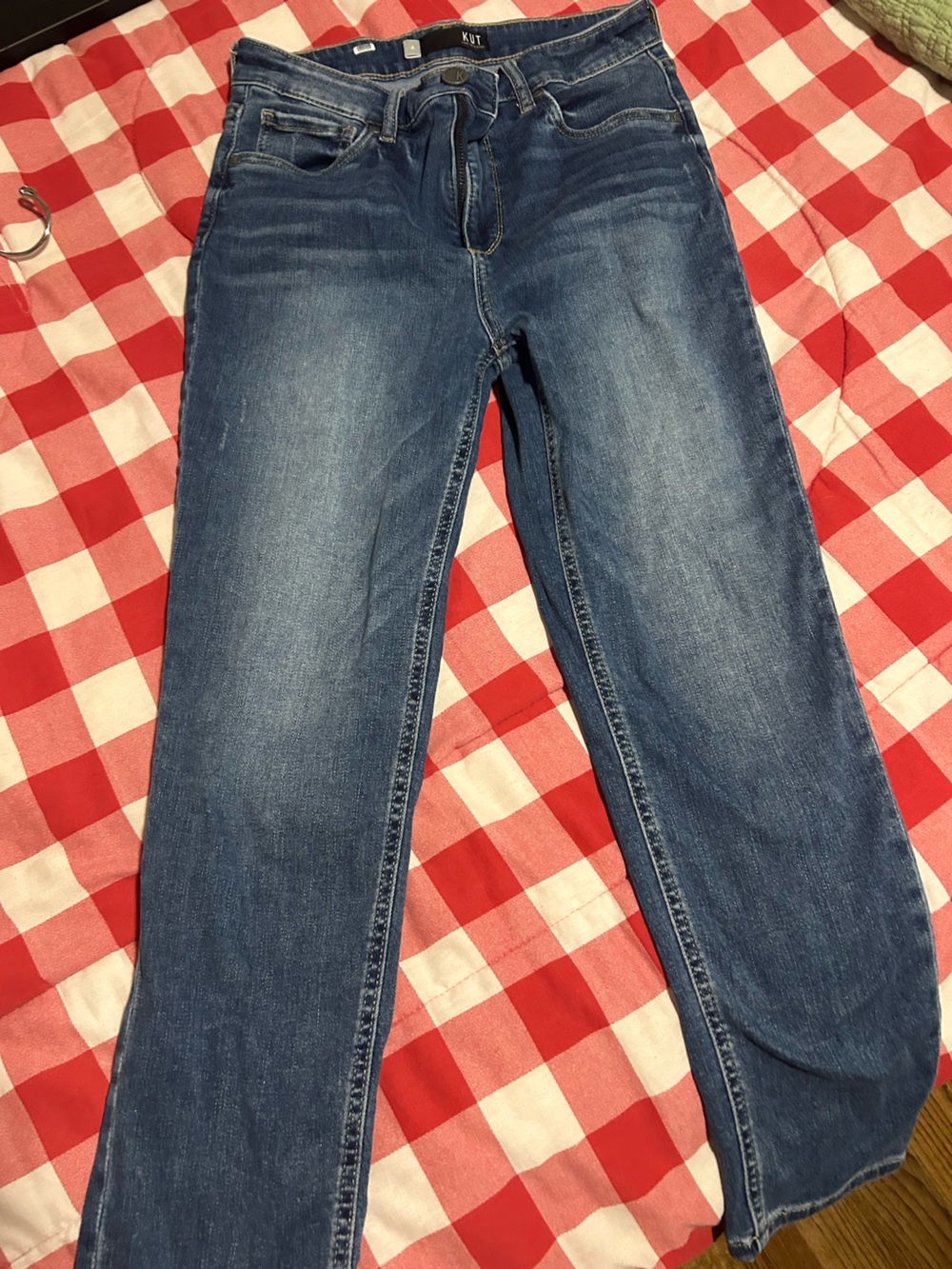 Kut from the Kloth Women's Blue Straight-Leg Jeans
